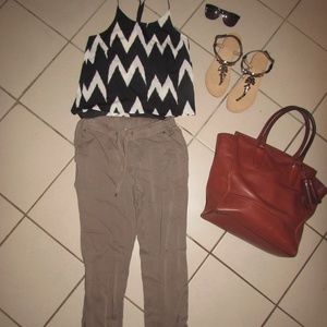 Beige Dressy Joggers